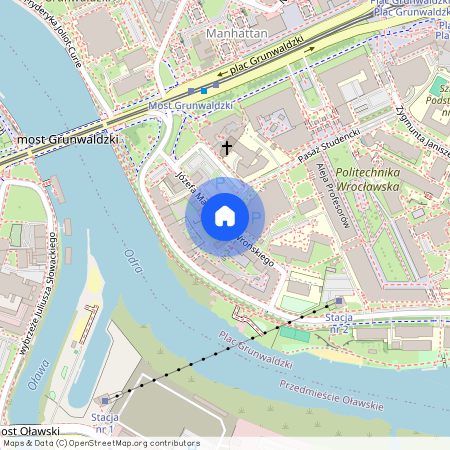 ul. Józefa Marii Hoene-Wrońskiego, Plac Grunwaldzki, Śródmieście, Wrocław, dolnośląskie