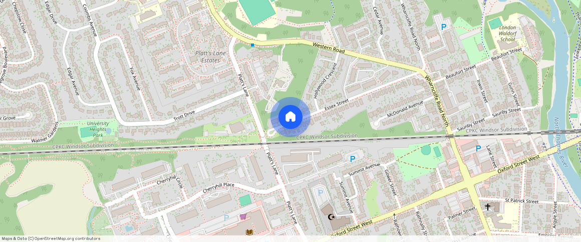 google map, London, London, Middlesex, N6G 1B4