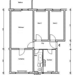 *Geräumige, helle 4 - Raumwohnung mit Balkon* - Foto 2