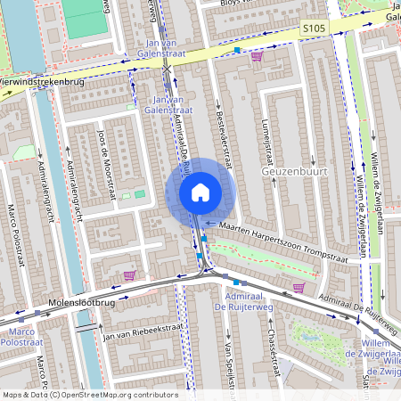 Admiraal De Ruijterweg 106-3, Trompbuurt, 1056GR, Amsterdam