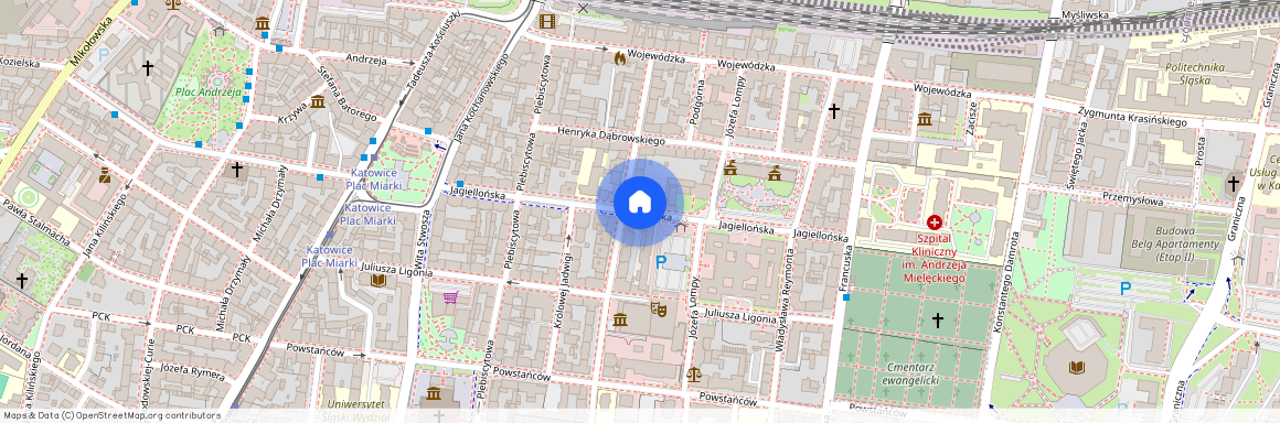 ul. Jagiellońska, Śródmieście, Katowice, śląskie