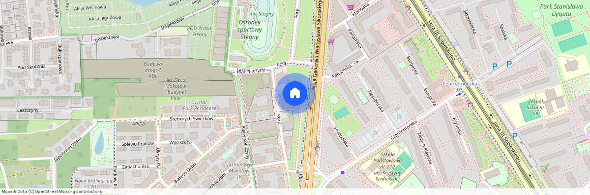 al. Aleja gen. Władysława Sikorskiego 11, Stegny, Mokotów, Warszawa, mazowieckie