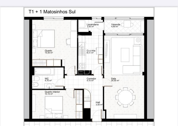 Apartamento T2 em Porto