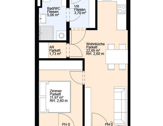 Hochwertige 2-Zimmer-Wohnung in Grünlage mit großzügigem Balkon - Foto 1