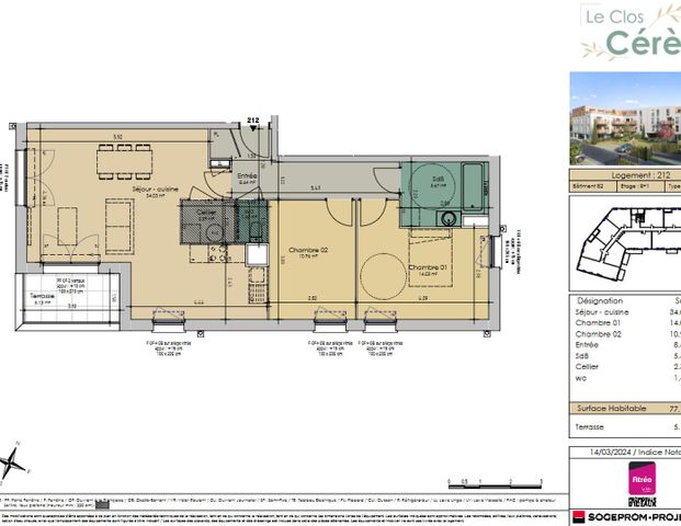 location Appartement T3 DE 77.14m² À WAMBERCHIES - Photo 1