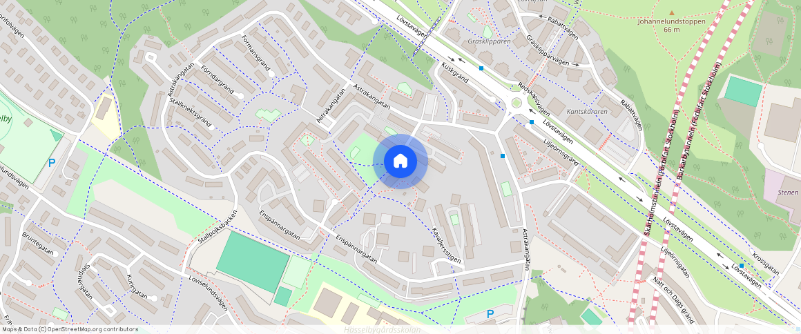 Astrakangatan, Hässelby