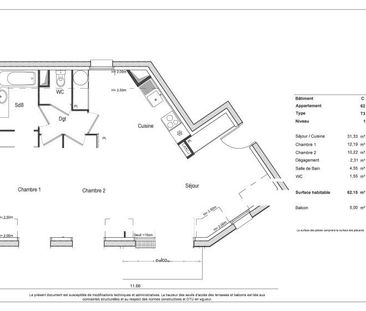 Location Appartement 3 pièces 62m² LIEUSAINT 77127 - Photo 2