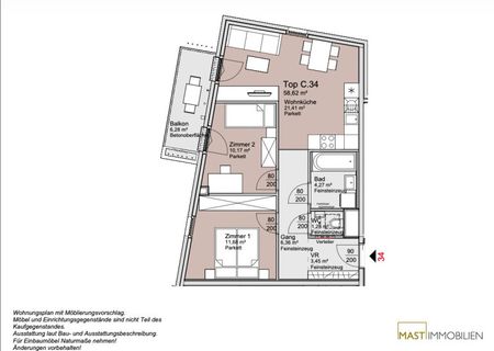 4. Stock - 3-Zimmer Wohnung im Projekt an der Schanze! - Foto 5