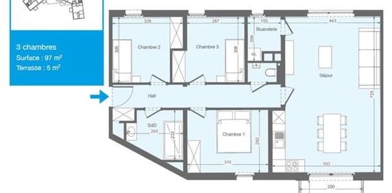 Appartement te huur - Photo 2