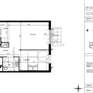 location Appartement T2 DE 48.15m² À CHELLES - Photo 2
