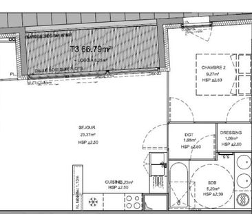 Appartement T3 à louer - 66 m² - Photo 3