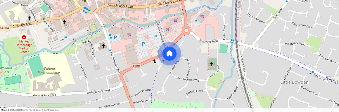 Britannia Walk, Market Harborough, Leics