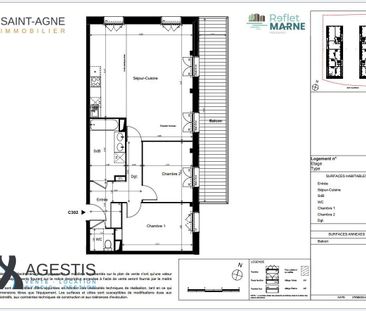 Location Appartement 3 pièces 77m² TORCY 77200 - Photo 4