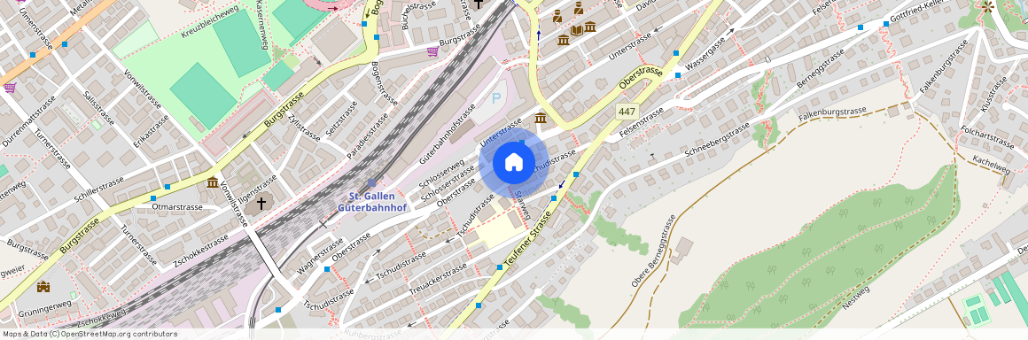 Tschudistrasse 12, 9000 St. Gallen, Lageplan