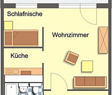 Wohnung, 1 Zimmer (35,84 m²) - Foto 3