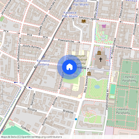 ul. Henryka Jordana, Śródmieście, Katowice, śląskie