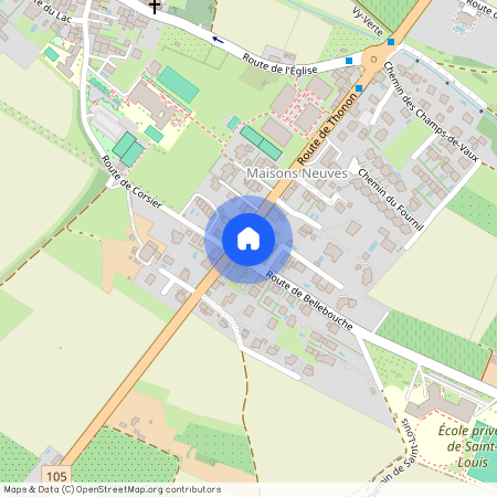 1246, Corsier GE, Route de Thonon 256 et Route de Bellebouche, 1