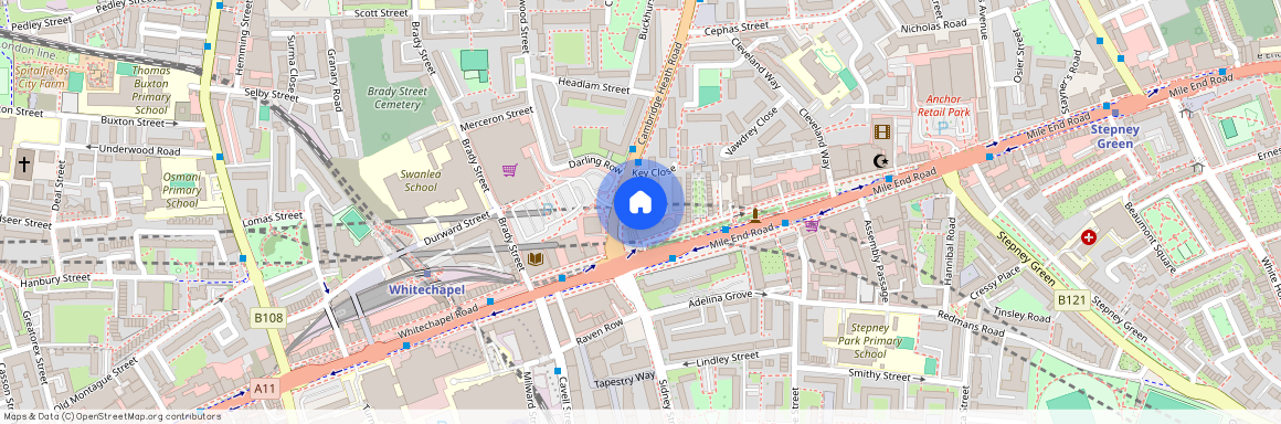 Mile End Road, E1, Tower Hamlets, London, E1