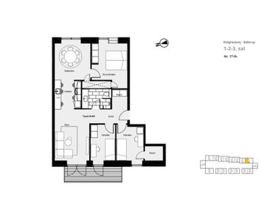 Lækker og stilfuld 4-værelses lejlighed med altan i smukke omgivels... - Photo 1