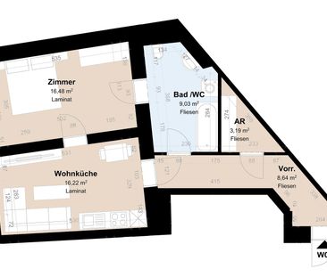 Charmante Altbauwohnung mit 2 Zimmern und Wohnküche - Photo 1