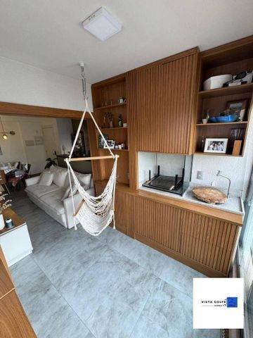 Apartamento Com Churrasqueira Na Varanda, Ar Condicionado, Decorado, 2 Dormitórios, 1 Vaga Fixa - Photo 5