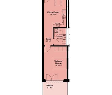 1.5 Zimmer, 39 m² - Photo 2