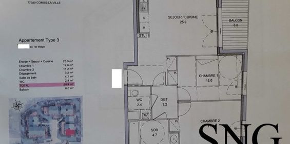 T3 AVEC BALCON ET PARKING - Photo 3