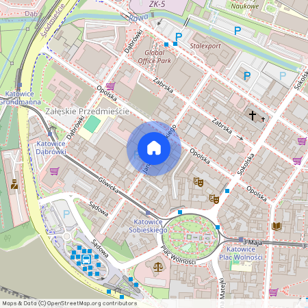 ul. Jana III Sobieskiego, Śródmieście, Katowice, śląskie