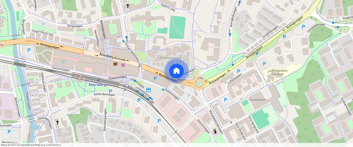 Bergaparksvägen, Åkersberga