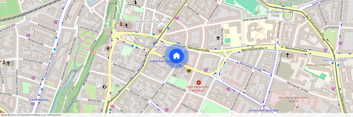 Deisenhofener Straße, 81539 München Obergiesing ca. 2, 9 km south of Munich-center