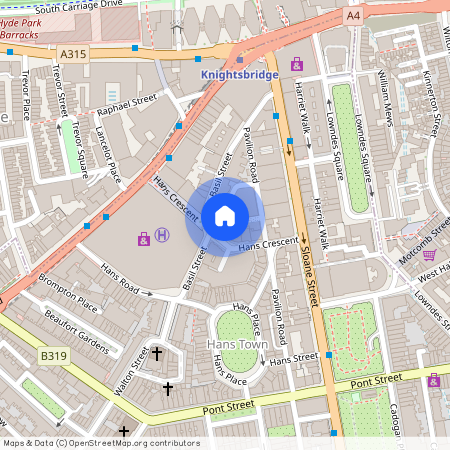 Hans Crescent, Knightsbridge, London, SW1X