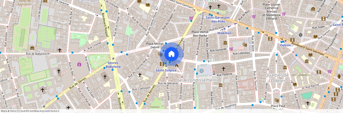 Rue du Vieux Colombier et Rue de Rennes 75006 Paris (6e arrondissement)