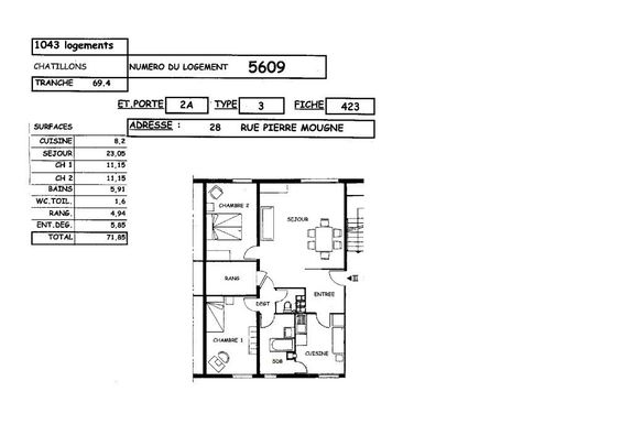 Location appartement T3 71.85m² à Reims (51100) Loyer CC * : 445.65 € Réf : ER.05609 - Photo 1