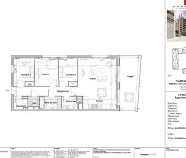 Louer appartement 4 pièces de 90 m² - Photo 2