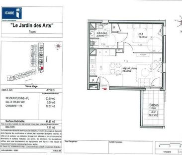 Location Appartement 2 pièces 41m² TOURS 37000 - Photo 2