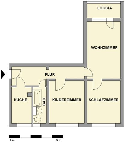 Familienwohnung mit Balkon und guten Einkaufsmöglichkeiten - Foto 5