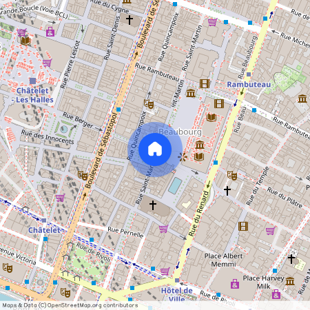 Rue Saint- Martin et Rue Saint-Merri 75004 Paris (4e arrondissement)