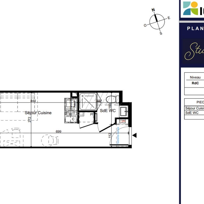 location Appartement T1 DE 18.3m² À LA ROCHELLE - Photo 2