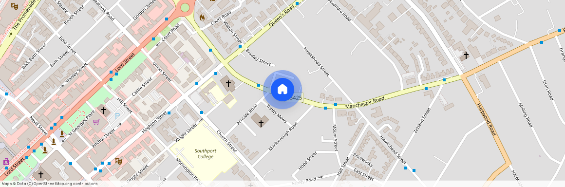 To Let - York Terrace, Manchester Road, Southport -Second Floor Studio Apt