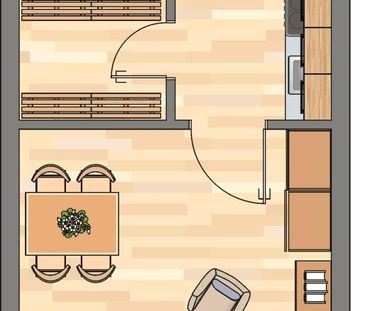 Renovierte 1 ZKB-Wohnung in Fachhochschul-, und Klinikumnähe zu ver... - Photo 2