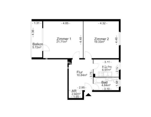 TAUSCHWOHNUNG günstige 2 Zimmer Wohnung gegen 3-4 Zimmer - Foto 1