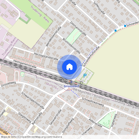 Heimgartenstraße, 85540 Haar ca. 8, 9 km east of Munich-center