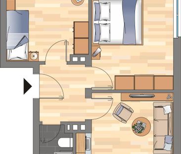 Demnächst frei! 2-Zimmer-Wohnung in Wilhelmshaven City - Foto 1