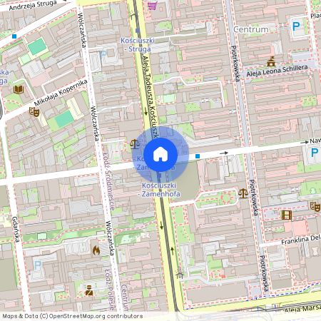 ul. Ludwika Zamenhofa, Centrum, Śródmieście, Łódź, łódzkie