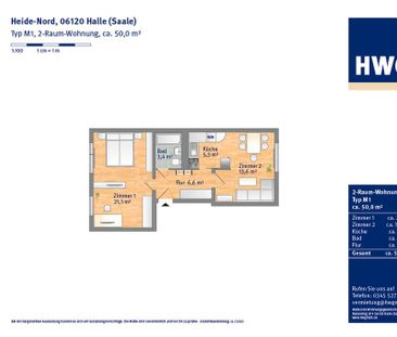 bezugsfertige 2-Raum-Wohnung ab 01.06.2026 - Foto 3