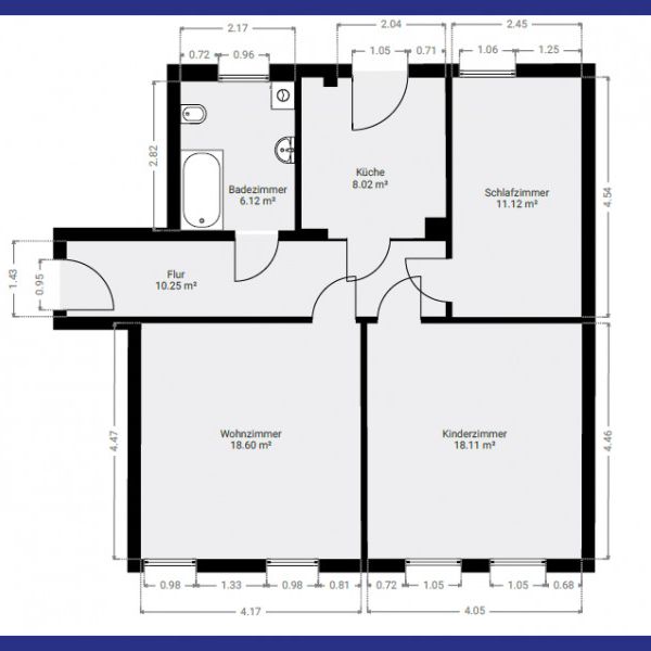 3-Raum-Wohnung im Erdgeschoss (970) - Photo 1