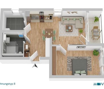 ++ EXKLUSIV FÜR SENIOREN: 2-Zimmer-Neubauwohnung mit Loggia, EBK un... - Foto 1