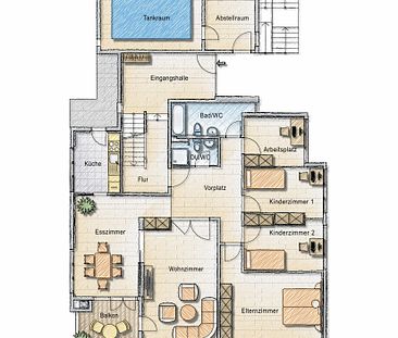 Rent a 6 rooms apartment in Meggen - Foto 5