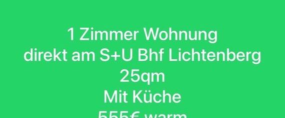 1 Zimmer Wohnung U Lichtenberg - Photo 1