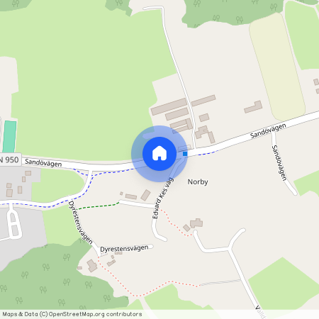 Sandövägen, Vallda